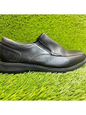 Nunn Bush Kore Pro Mens Size 9.5 Black Casual Classic Moc Toe Slip On Shoes
